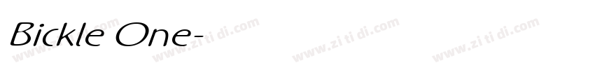 Bickle One字体转换